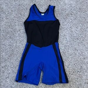 Blue and Black andAthletic Singlet